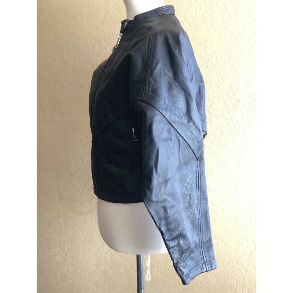 Diesel Womens L Tauri Cowhide Leather Jacket XS - Picture 8 of 12